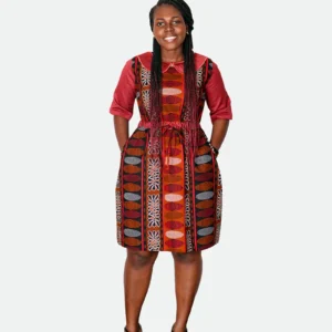 Ankara Knee Length Dress| African Print Short Dress